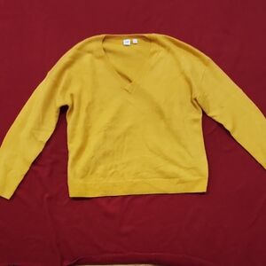 V-Neck Mustard Sweater